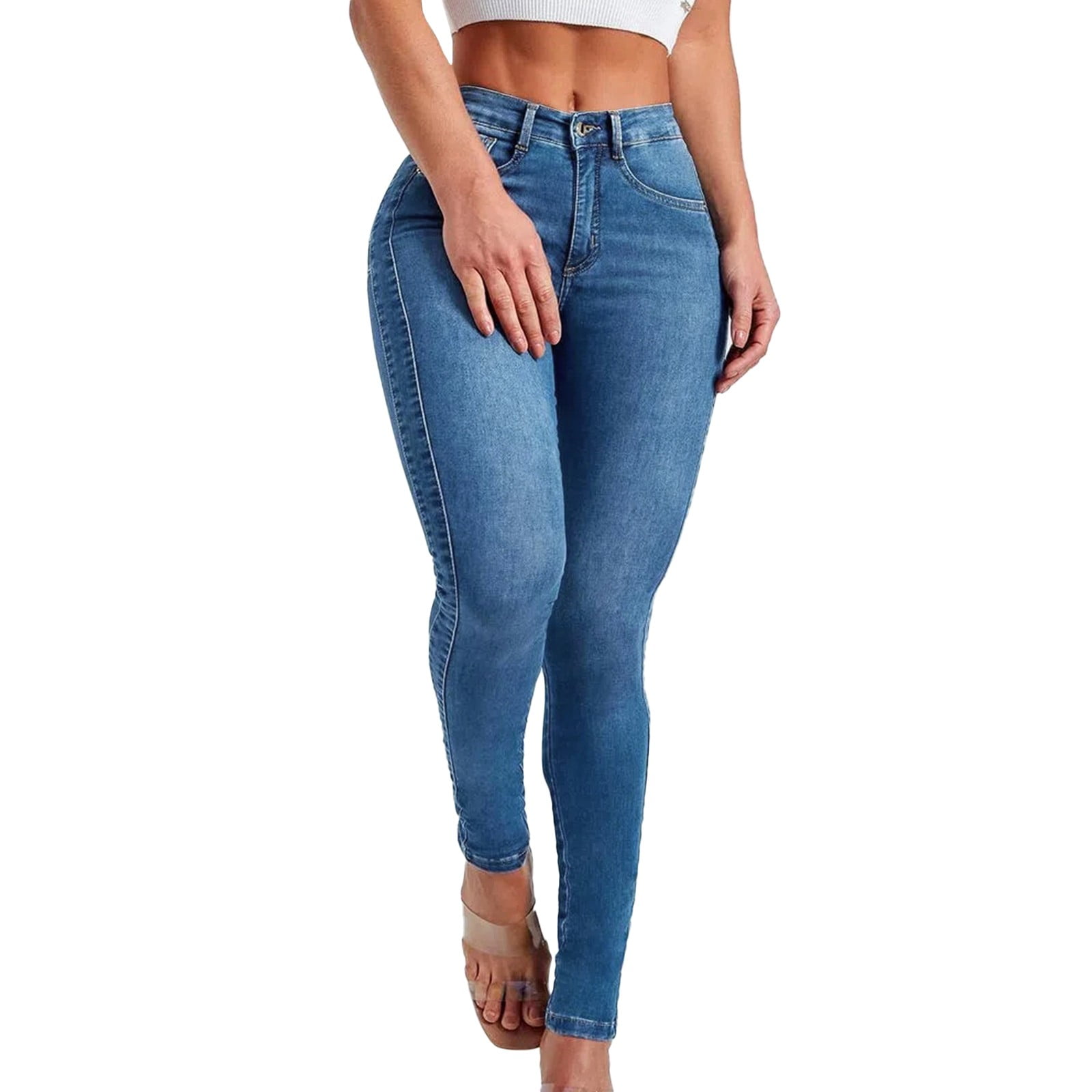 Eashery Women Jeans Totally Shaping Pull-on Skinny Jeans Fashion Casual  Loose Washed Denim Jeans Pull On Jeans for Women (Light Blue,L) -  Walmart.com