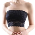 thumbnail image 1 of Eashery Women Plus Size Strapless Bra Bandeau Tube Top Stretchy Womens Underwear Cotton Black One Size, 1 of 5