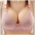 thumbnail image 1 of Eashery Women'S Bras Women's Bralette Wireless Padded Bra Top Everyday Basic Deep V-Neck Pink X-Large, 1 of 3