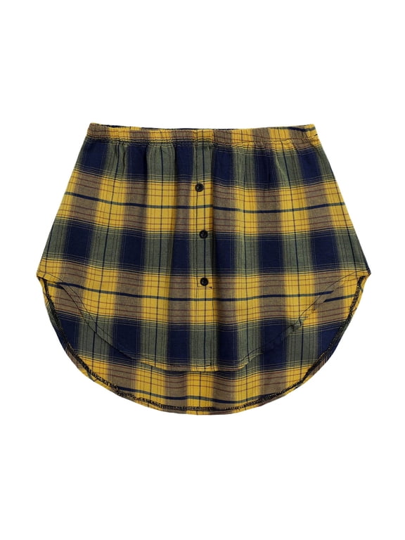 Women Skirts Elastic Comfy Skirts Women Skirts Midi Length Yellow L