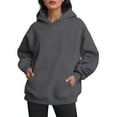 thumbnail image 1 of Eashery Women's Fashion Hoodies Hoodies for Women Oversized Hooded Sweatshirts Hoodies for Women 2023 Sweatshirts for Teen Girls (Dark Gray,M), 1 of 5