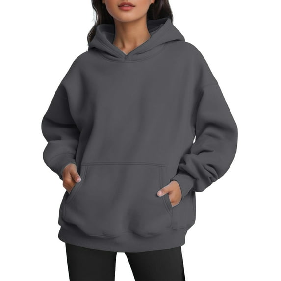 Eashery Women's Fashion Hoodies Hoodies for Women Oversized Hooded Sweatshirts Hoodies for Women 2023 Sweatshirts for Teen Girls (Dark Gray,M)
