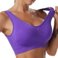 thumbnail image 1 of Eashery Women's Sports Bra Low Impact Without Steel Ring Breathable women bras Purple 3XL, 1 of 5
