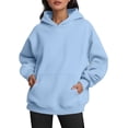thumbnail image 1 of Eashery Women's Sweatshirts Loose Hoodie Sweatshirt Long Sleeve Pullovers Top Casual Comfy Fall Fashion Outfits Clothes Hoodies for Teen Girls (Light Blue,M), 1 of 5