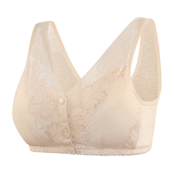 Eashery Womens Bra No Underwire Comfortable Sport Bras Beige?36