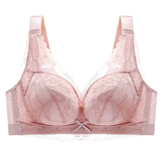 Eashery Womens Bra Push Up Lace Gather BreathableWomens Bras Pink 34E