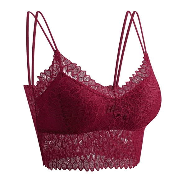Eashery Womens Bra Push Up Underwire Lift Up Bra Adjustable Straps Deep V Women Bras Red One Size