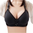 thumbnail image 1 of Eashery Womens Bras Wireless Bra Lift Deep V Bra Women Underwear Black 38, 1 of 5