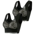 thumbnail image 1 of Eashery Womens Plus Exercise Bras Adjustable Full Support Comfy Womens Bras No Wire Multicolor XL, 1 of 5