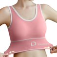 thumbnail image 1 of Eashery Womens Plus Size Sports Bra Vest Low Impact Comfy Women Underwear Pink Large, 1 of 4