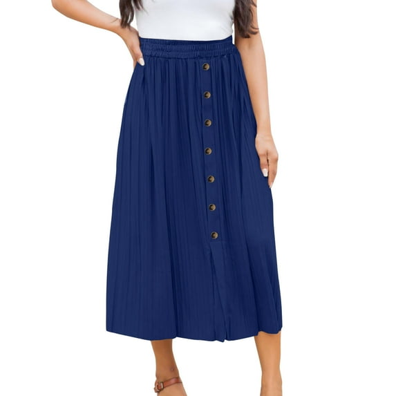 Eashery Womens Skirts and Dresses A-Line Casual Boho Skirts Blue S