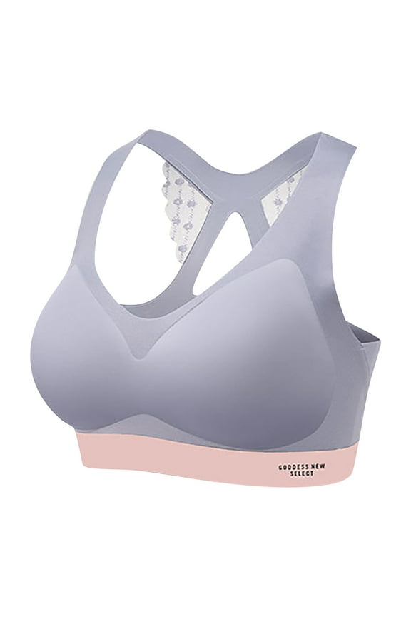 Womens Sports Bra No Steel Ring Womens Sport Bras Comfortable Pink XL