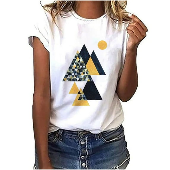 Eashery Womens T Shirts Short Sleeve Casual Womens Tshirts Cotton Loose Fit White XL