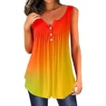 thumbnail image 1 of Eashery Womens Tops V Neck Casual Comfy Women Top Orange S, 1 of 3
