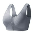 thumbnail image 1 of Eashery bras for women plus size Women Solid Thread Front Buckle Underwear Strap Bra Underwear women bras push up Grey 42, 1 of 4