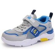 Eashi leisure trend single mesh double mesh leather breathable non slip light running shoes.