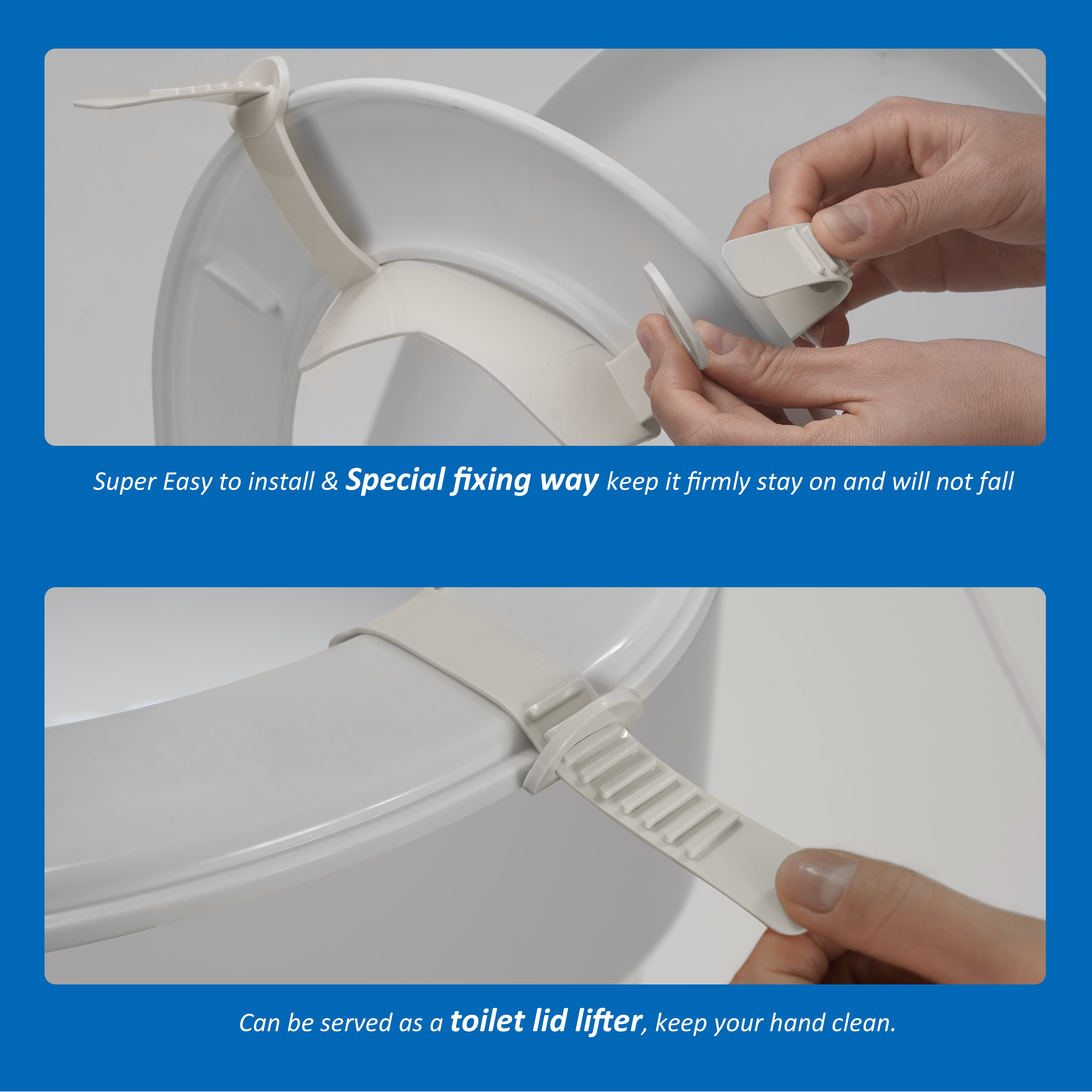 Easicozi Pee Guard for Toilet Seat with Toilet Lid lifter for Kids and