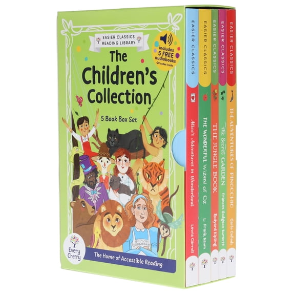 Easier Classics Reading Library: 5 Books Box Set + Free Audiobooks - Ages 7-9 - Paperback
