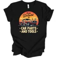 thumbnail image 1 of Easily Distracted By Auto Parts Tools Funny Mechanic Gift Unisex T-Shirt, up to Size 5XL, 1 of 2
