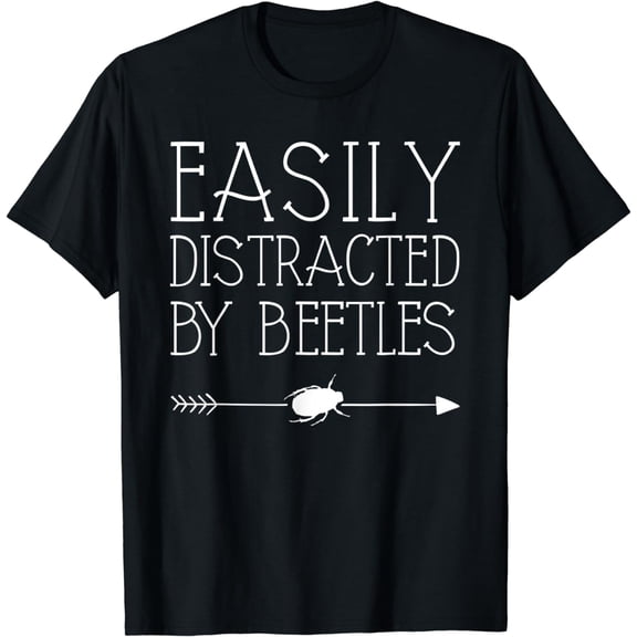 Easily Distracted By Beetles Gift For Girl Women Ladybug T-Shirt