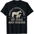 thumbnail image 1 of Easily Distracted By Dogs And Horses T-Shirt, 1 of 4