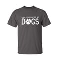 thumbnail image 1 of Easily Distracted By Dogs Sarcastic Humor Graphic Novelty Funny Youth T Shirt, 1 of 1