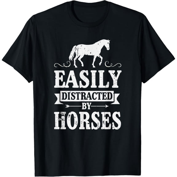 Easily Distracted By Dogs and Horses T-Shirt