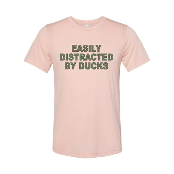 "Easily Distracted By Ducks, Duck Shirt, Unisex Fit, Duck Hunting Shirt, Waterfowl Hunting, Gift For Him, Hunting And Fishing, Hunting Shirt, Peach, XL"