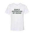 thumbnail image 1 of "Easily Distracted By Ducks, Duck Shirt, Unisex Fit, Duck Hunting Shirt, Waterfowl Hunting, Gift For Him, Hunting And Fishing, Hunting Shirt, White, 2XL", 1 of 1