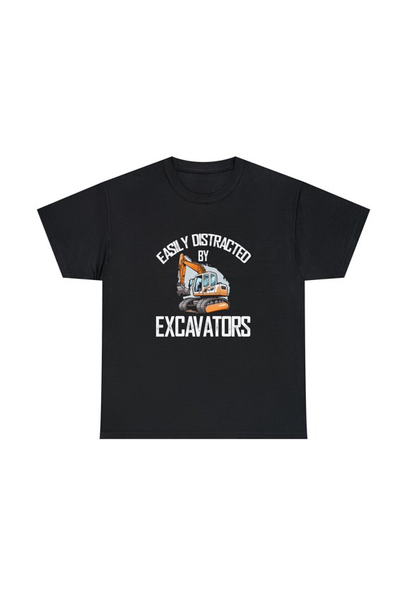 Easily Distracted By Excavators Shirt, Equipment Operator Tee - ID: 2430