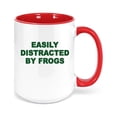 thumbnail image 1 of Easily Distracted By Frogs, Frog Mug, Frog Lover, Gift For Frog Lover, Frog Coffee Cup, 15oz, Gift For Her, Coffee Mugs, Amphibian Mug, RED, 1 of 1