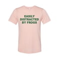 thumbnail image 1 of "Easily Distracted By Frogs, Frog Shirt, Frog Lover, Unisex Fit, Sublimation, Gift For Frog Lover, Amphibian Lover, Gift For Her, Frogs, Peach, 2XL", 1 of 1