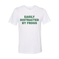thumbnail image 1 of "Easily Distracted By Frogs, Frog Shirt, Frog Lover, Unisex Fit, Sublimation, Gift For Frog Lover, Amphibian Lover, Gift For Her, Frogs, White, XL", 1 of 1