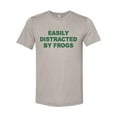 thumbnail image 1 of "Easily Distracted By Frogs, Frog Shirt, Frog Lover, Unisex Fit, Sublimation, Gift For Frog Lover, Amphibian Lover, Gift For Her, Frogs, Heather Stone, LARGE", 1 of 1