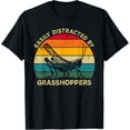 thumbnail image 1 of Easily Distracted By Grasshoppers, Cute Grasshopper Lovers T-Shirt men and women can wear, black, white, gifts, 1 of 4