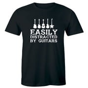 Easily Distracted By Guitars Men's T-Shirt Awesome Guitarist Music Lover Shirt