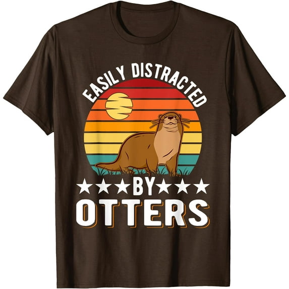 Easily Distracted By Otters Softstyle Unisex T-Shirt