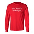 thumbnail image 1 of Easily Distracted By Shiny Objects Sarcastic Novelty Gift Idea Adult Humor Funny Men's Long Sleeve Shirts, 1 of 3