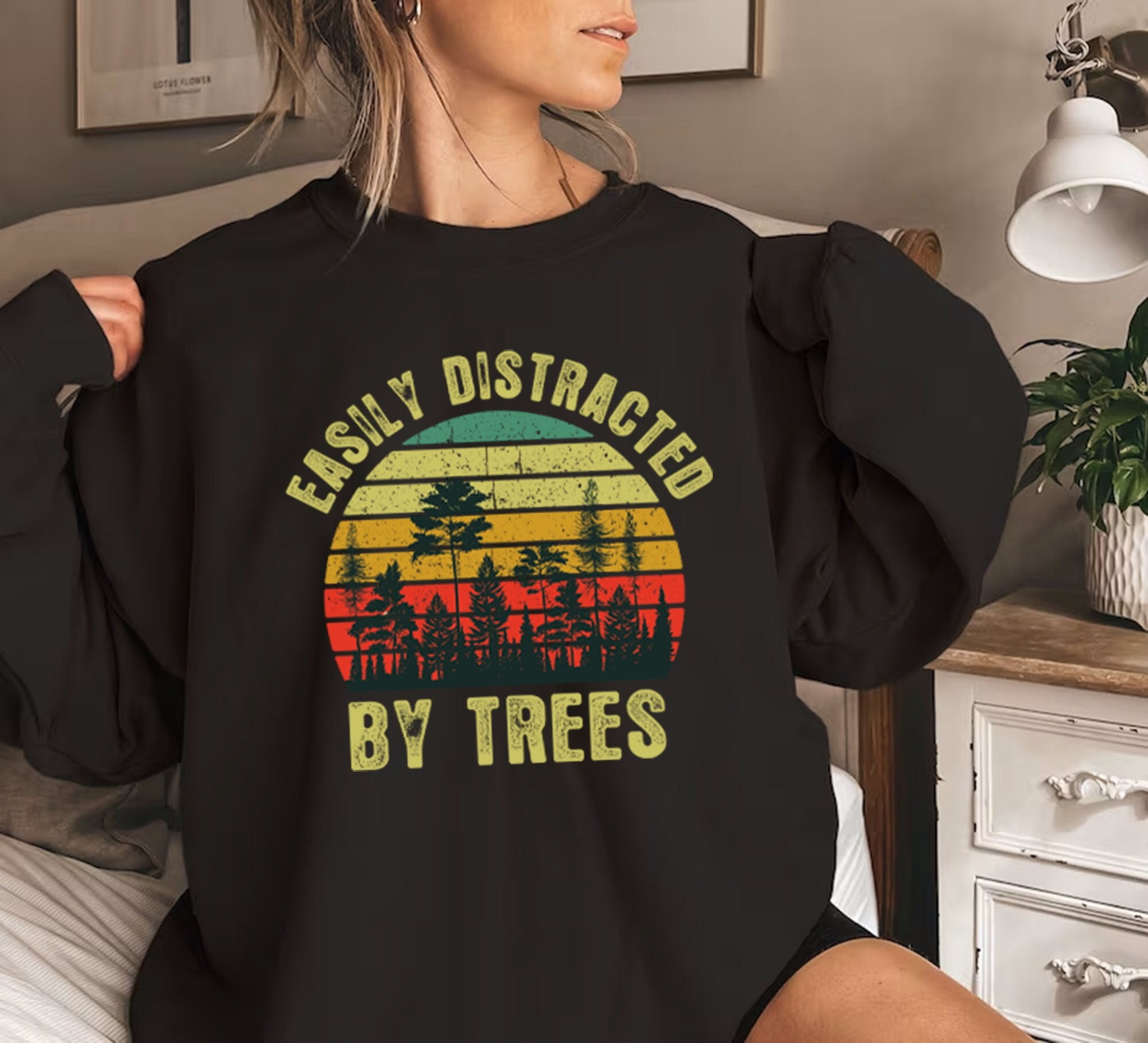 Easily Distracted By Trees T-Shirt, Funny Tree Shirt, Tree Shirt, Tree ...