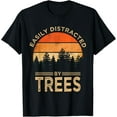 thumbnail image 1 of Easily Distracted By Trees Vintage Funny Tree T-Shirt, 1 of 6