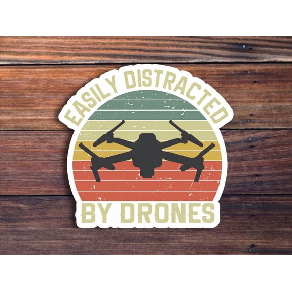 Easily Distracted Drones Toolbox Sticker