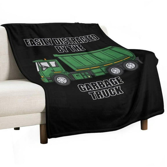 Easily Distracted By The Garbage Truck&nbsp; Super Soft Blanket Christmas Throw Blanket Flannel Microfiber Blankets for Couch Bed Sofa Fluffy and Warm 30"x40"
