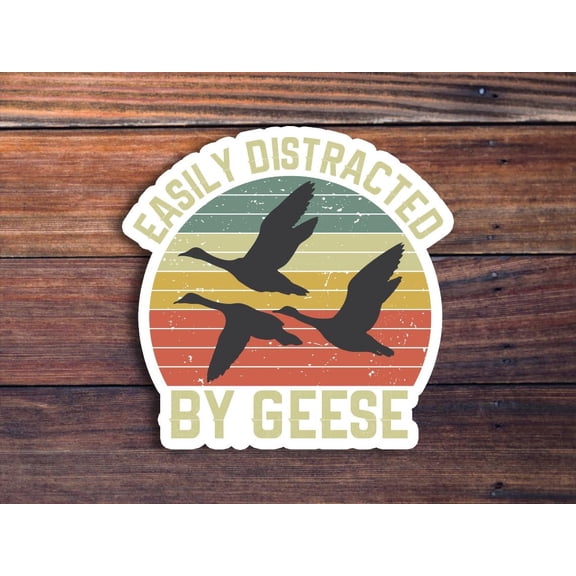 Easily Distracted Geese Toolbox Sticker