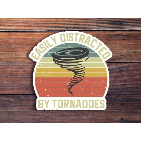 Easily Distracted Tornadoes Sticker