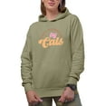 thumbnail image 1 of Easily Distracted by Cats with a Paw Print Art Merch Gift, Sand Hooded Sweatshirt or Hoodie, 3XL, 1 of 5