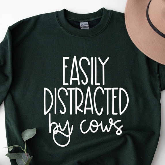 Easily Distracted by Cows Shirt, Funny Cow Shirt, Cow Whisperer Tees , Cow Mom Gift, Country Shirt, Cow Shirt, Farmer Shirt,