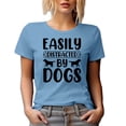 thumbnail image 1 of Easily Distracted by Dogs, Dog Lover, Parent or Owner, Baby Blue T-Shirt, Medium, 1 of 5