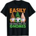 thumbnail image 1 of Easily Distracted by Gnomes Gardening Gnome Hat Women Men T-Shirt, 1 of 4