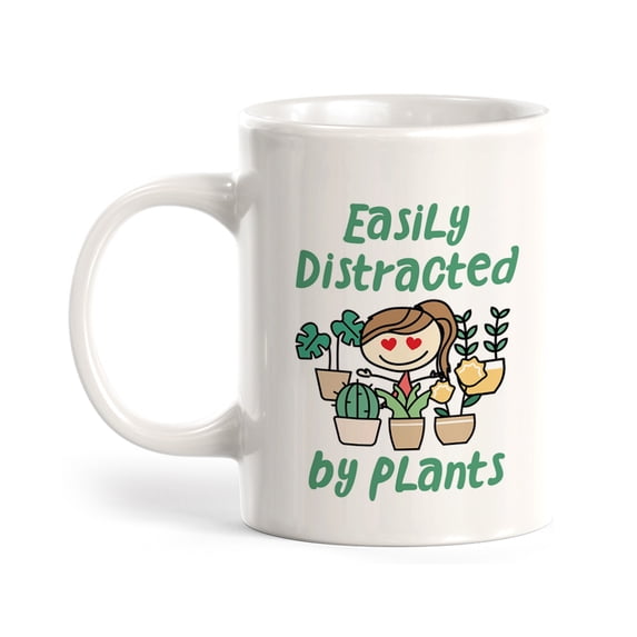 Easily Distracted by Plants 11oz Plastic Coffee Mug