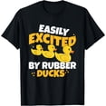 thumbnail image 1 of Easily Excited By Rubber Duck Funny Softstyle Unisex T-Shirt,Black Color,Size L, 1 of 5